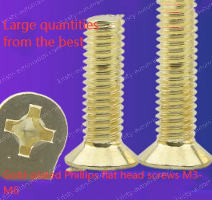 Golden Flat Head Screws M3.5*40