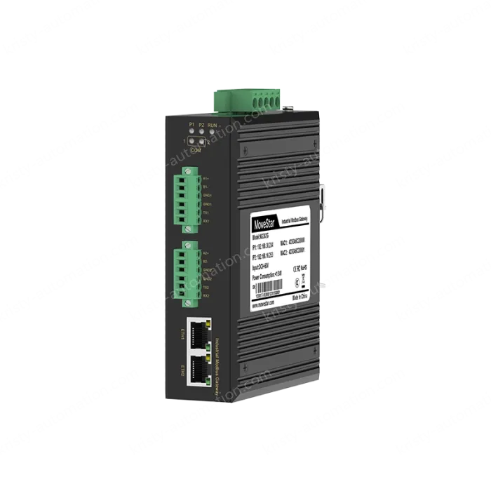 industrial-grade Modbus gateway 2-channel DIN-rail serial port server