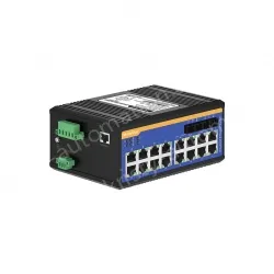 [100 Gigabit 2 Optical 16 Electric] Ring Network Management Industrial Switch