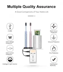 Surge Protector USB Wall Outlet Shelf