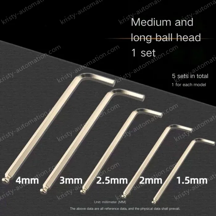 Nickel plating medium and long [1.5+2+2.5+3+4mm] 1 each