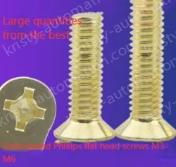 Golden Flat Head Screws M4*9