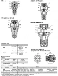 AR20-AR60-B Series Modular Type Regulator With Backflow Function Option