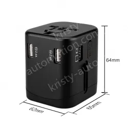 Universal travel adapter with 4 USB KRUSB-WLG3321B