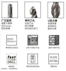 Four-pit 1 series drill bit set (5pcs)