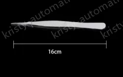 Stainless steel tweezers Straight tip (thick) 16cm