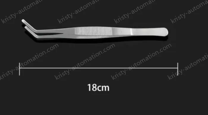 Stainless steel tweezers Curved round toe (thick) 18cm