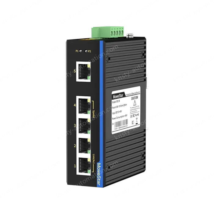 5 Ports 10/100M T(x) Din-Rail Unmanaged Industrial Ethernet Switch