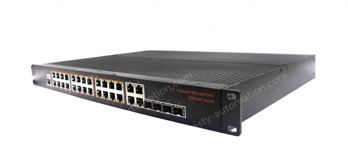 24-port 10/100/1000BASE-TX+4G combo Managed Industrial PoE Switch