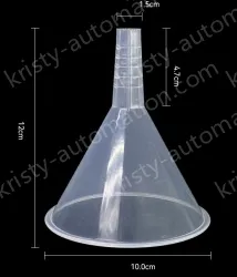 Plastic separating funnels Flat short diameter 10cm 1pc