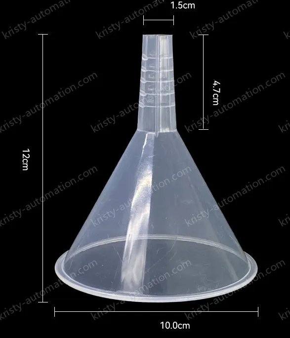 Plastic separating funnels Flat short diameter 10cm 1pc