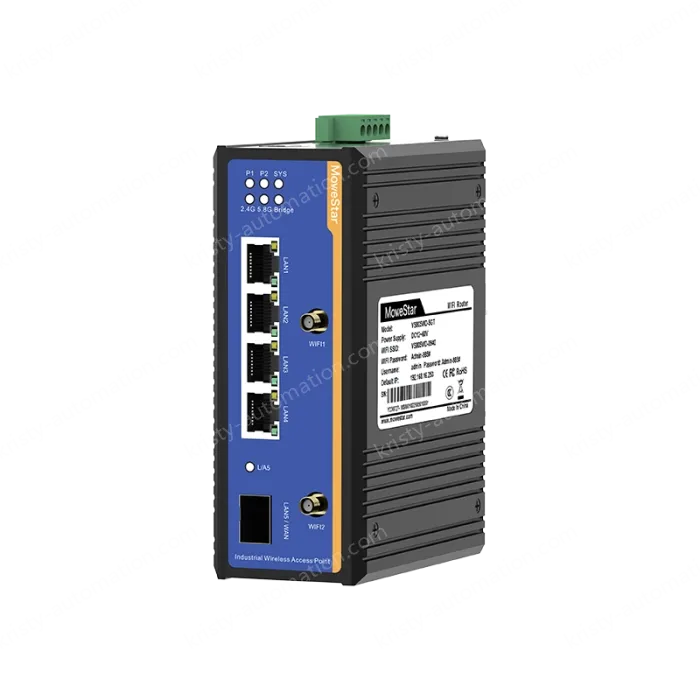 1 Port Gigabit SFP + 4 Ports Gigabit RJ45 Din-Rail Dual Band Wi-Fi6 Wireless Router