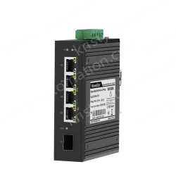 1 Port Gigabit SFP + 4 Ports Gigabit PoE RJ45 Din-Rail Unmanaged Industrial PoE Switch