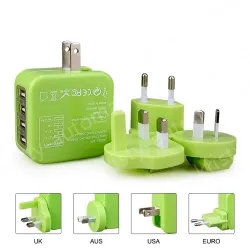 Universal travel adapter with 4 USB KRUSB-WLG3332B