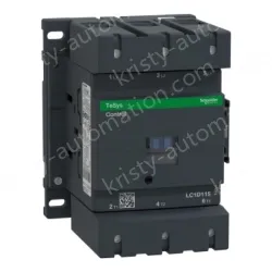 LC1D115BD IEC contactor, TeSys Deca, nonreversing, 115A, 75HP at 480VAC, up to 100kA SCCR, 3 phase, 3 NO, 24VDC coil, open style