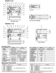 Compact Guide Cylinder MGQ Series &oslash;12, &oslash;16, &oslash;20, &oslash;25, &oslash;32, &oslash;40, &oslash;50, &oslash;63, &oslash;80, &oslash;100