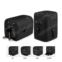 2USB travel adapter 2500mA,5V, KRUSB-WLG3327B