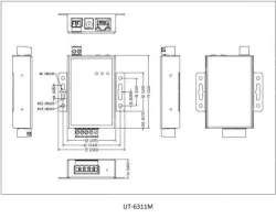 UOTEK UT-6311M 10/100M to 1 Ports RS-232/485/422 Serial Device Server
