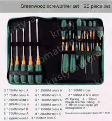 20-piece set of screwdriver canvas sets