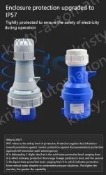 4 pole 63A Surface mounted socket