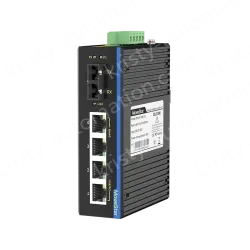 1 Port 100M F(x) + 4 Ports 10/100M T(x) Din-Rail Unmanaged Industrial Ethernet Switch