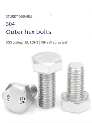 Metric external hexagonal bolts M3*6