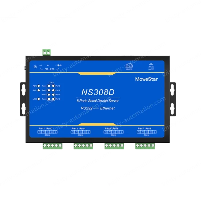 8 Ports RS232 Serial to 100M Ethernet Server