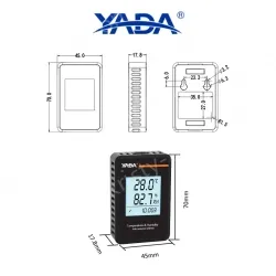 YD876Y-N2 digital temperature and humidity LCD display 485 RJ45