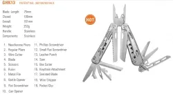 GHK13 New Sky Wolf Multifunctional Knife Pliers Tactical Pliers Outdoor Folding Knife Pliers Multi Purpose Pliers EDC Combo Gadget