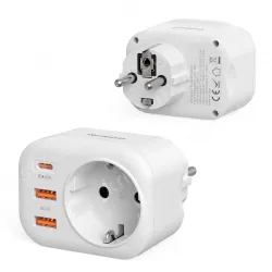 Germany France USB Wall Outlet Holder