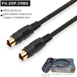 Mitsubishi handheld programmer and FX PLC cable in 2m boxed with anti-interference magnetic ring