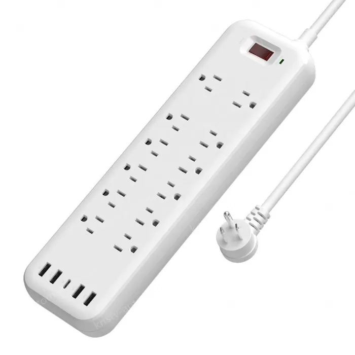 New Design 12 AC Outlets Surge Protector Power Strip