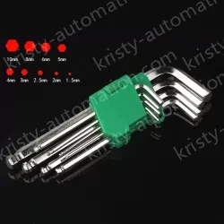 Nickel-plated mid-length ball head - set of 9