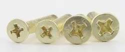 Golden Flat Head Screws M3*12