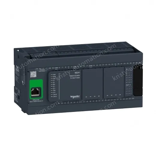 TM241CE40U logic controller, Modicon M241, 40 IO, transistor, NPN, Ethernet