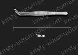 Stainless steel tweezers Curved round head (thick) 16cm