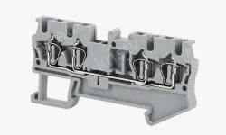ST2.5-QUATTRO Yellow & Green Spring Terminal Blocks DIN rail type in-line terminal blocks
