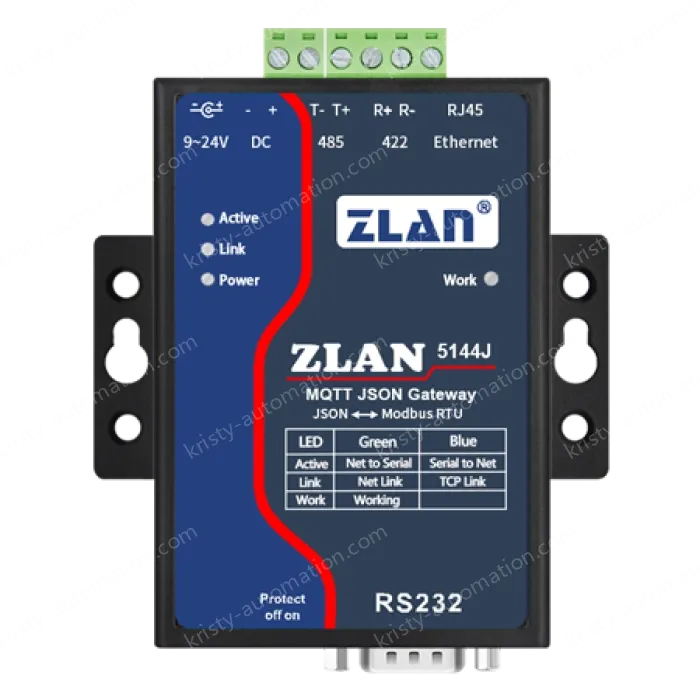 MQTT+JSON to Modbus gateway