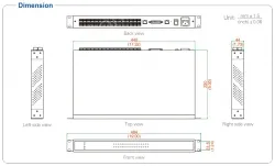 UOTEK 10/100M TCP/IP to 16 Ports RS-485/422 Serial Device Server with Lightning Isolation