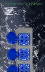 Explosion-proof cast aluminium triplex 3-hole red