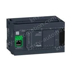 TM241CE24T logic controller, Modicon M241, 24 IO, transistor, PNP, Ethernet