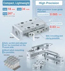 Air Slide Table MXJ Series MXJ16-20ZN