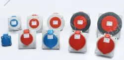 Waterproof 5 pole 125A concealed socket TYP 143