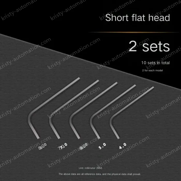 Black short [4+5+6+7+8mm] 2 sets