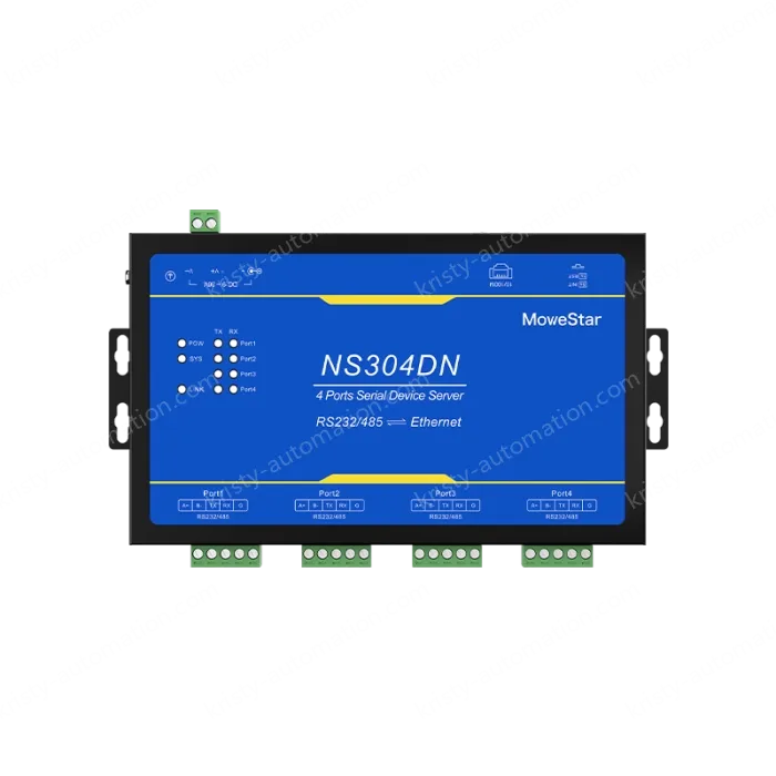 4 Ports RS232/485 Serial to 100M Ethernet Server