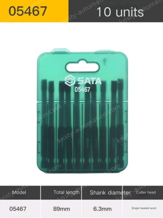 10Pcs single head, slotted 6mm, total length, 89mm-05467