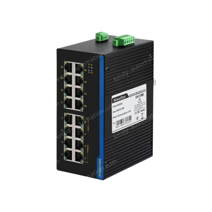 16 Ports 10/100M T(x) Din-Rail Unmanaged Industrial Ethernet Switch