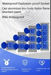 Explosion-proof cast aluminium 3-hole black