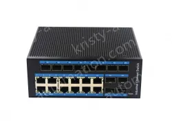 12-port 10/100/1000BASE-TX+12 SFP Managed Industrial PoE Switch