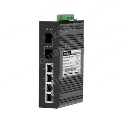 2 Ports Gigabit SFP + 4 Ports Gigabit PoE RJ45 Din-Rail Unmanaged Industrial PoE Switch